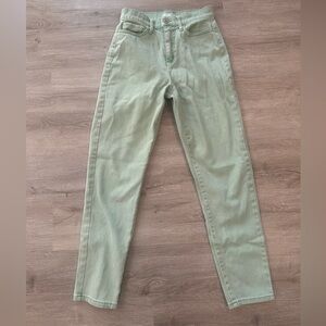 High waisted pastel green mom jeans size 3